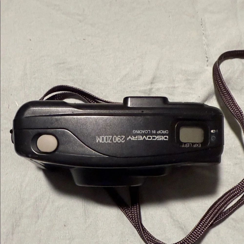 FUJIFILM DISCOVERY 290 ZOOM DATE PHOTO CAMERA W/ SHOULDER STRAP & SAMSONITE CASE